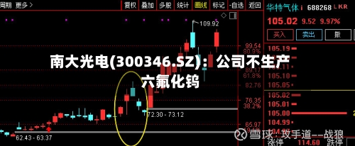 南大光电(300346.SZ)：公司不生产六氟化钨-第1张图片