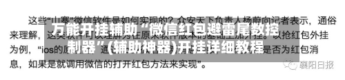 万能开挂辅助“微信红包避雷尾数控制器”(辅助神器)开挂详细教程-第1张图片