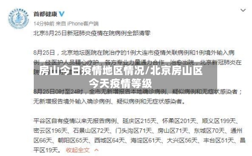 房山今日疫情地区情况/北京房山区今天疫情等级-第1张图片