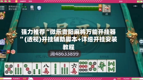 强力推荐“微乐贵阳麻将万能开挂器	”(透视)开挂辅助脚本+详细开挂安装教程-第1张图片