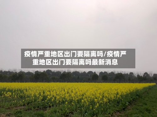 疫情严重地区出门要隔离吗/疫情严重地区出门要隔离吗最新消息-第1张图片