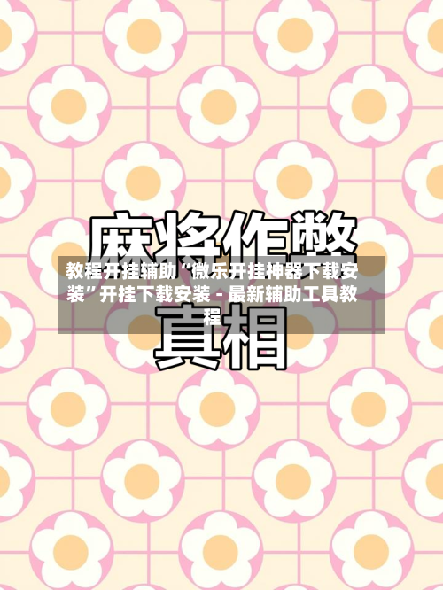 教程开挂辅助“微乐开挂神器下载安装	”开挂下载安装 - 最新辅助工具教程-第1张图片