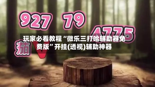 玩家必看教程“微乐三打哈辅助器免费版”开挂(透视)辅助神器-第1张图片