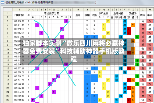 独家脚本实测“微乐四川麻将必赢神器免费安装	”科技辅助神器手机版教程-第1张图片