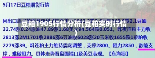 豆粕1905行情分析(豆粕实时行情)-第1张图片