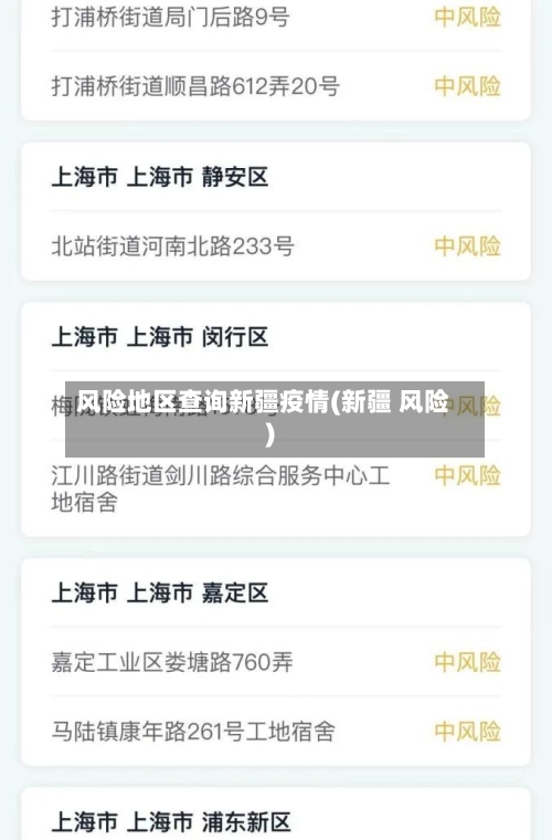 风险地区查询新疆疫情(新疆 风险)-第1张图片