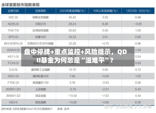 盘中停牌+重点监控+风险提示，QDII基金为何总是“溢难平	”？-第1张图片