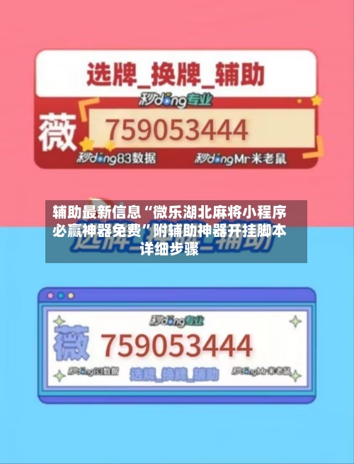 辅助最新信息“微乐湖北麻将小程序必赢神器免费	”附辅助神器开挂脚本详细步骤-第1张图片