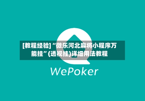 [教程经验]“微乐河北麻将小程序万能挂”(透视挂)详细用法教程-第1张图片