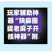 玩家辅助神器“陕麻圈捉老麻子开挂神器”附开挂脚本详细教程-第1张图片