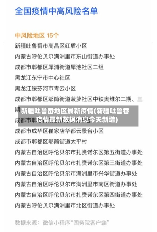 新疆吐鲁番地区最新疫情(新疆吐鲁番疫情最新数据消息今天新增)-第1张图片