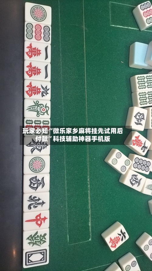 玩家必知“微乐家乡麻将挂先试用后付款	”科技辅助神器手机版-第1张图片