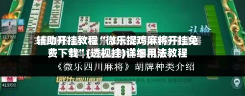 辅助开挂教程“微乐捉鸡麻将开挂免费下载”(透视挂)详细用法教程-第1张图片