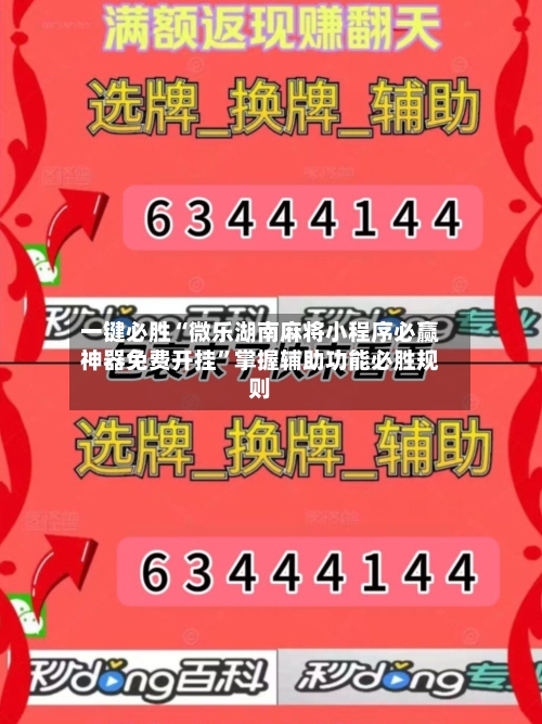 一键必胜“微乐湖南麻将小程序必赢神器免费开挂”掌握辅助功能必胜规则-第1张图片