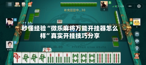 秒懂经验“微乐麻将万能开挂器怎么样	”真实开挂技巧分享-第1张图片