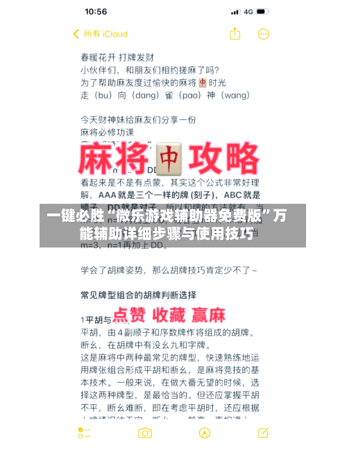 一键必胜“微乐游戏辅助器免费版	”万能辅助详细步骤与使用技巧-第1张图片