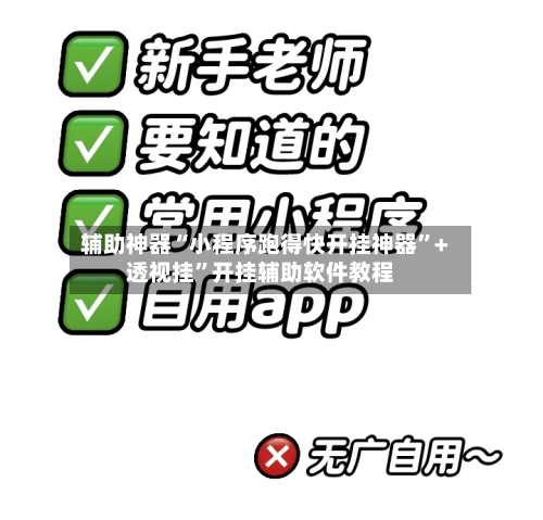 辅助神器“小程序跑得快开挂神器”+透视挂”开挂辅助软件教程-第1张图片