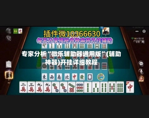 专家分析“微乐辅助器通用版”(辅助神器)开挂详细教程-第1张图片