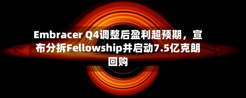 Embracer Q4调整后盈利超预期，宣布分拆Fellowship并启动7.5亿克朗回购-第1张图片