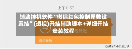 辅助挂机软件“微信红包控制尾数设置挂”(透视)开挂辅助脚本+详细开挂安装教程-第1张图片