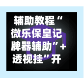 辅助教程“微乐保皇记牌器辅助”+透视挂	”开挂辅助软件教程-第1张图片