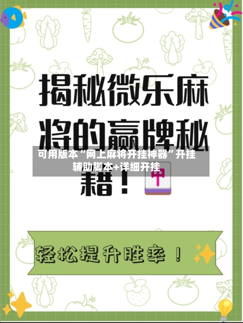可用版本“网上麻将开挂神器”开挂辅助脚本+详细开挂-第1张图片
