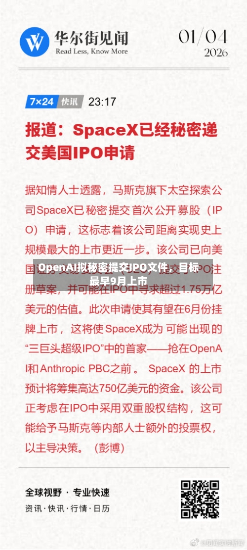 OpenAI拟秘密提交IPO文件，目标最早9月上市-第1张图片