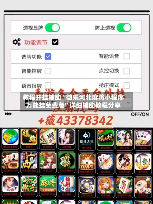 教程开挂辅助“微乐河北麻将小程序万能挂免费版”详细辅助教程分享-第1张图片