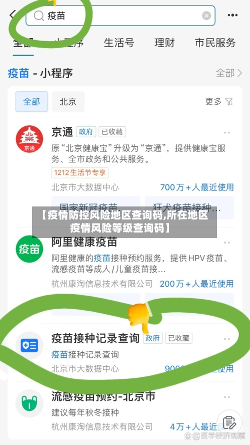 【疫情防控风险地区查询码,所在地区疫情风险等级查询码】-第1张图片