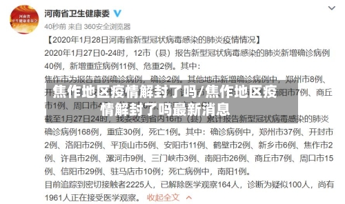 焦作地区疫情解封了吗/焦作地区疫情解封了吗最新消息-第1张图片