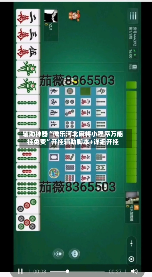 辅助神器“微乐河北麻将小程序万能挂免费”开挂辅助脚本+详细开挂-第1张图片
