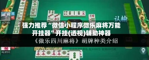 强力推荐“微信小程序微乐麻将万能开挂器”开挂(透视)辅助神器-第1张图片