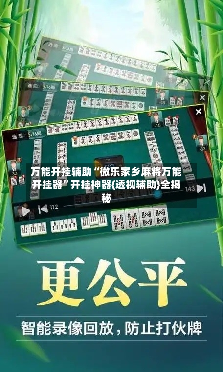万能开挂辅助“微乐家乡麻将万能开挂器”开挂神器{透视辅助}全揭秘-第1张图片