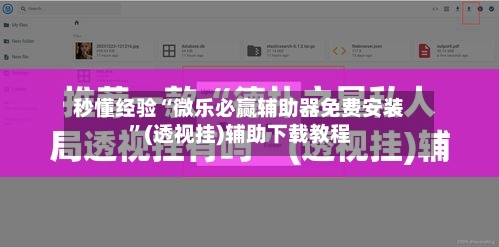 秒懂经验“微乐必赢辅助器免费安装”(透视挂)辅助下载教程-第1张图片