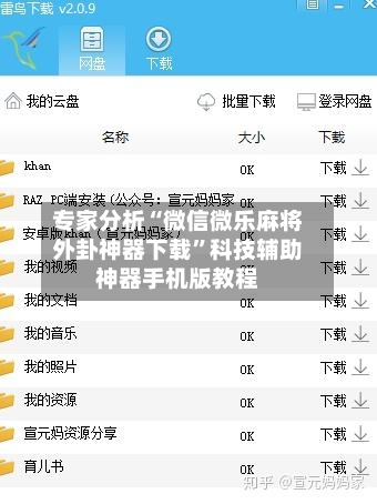 专家分析“微信微乐麻将外卦神器下载”科技辅助神器手机版教程-第1张图片