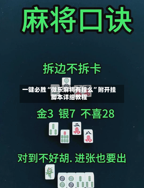 一键必胜“微乐麻将有挂么”附开挂脚本详细教程-第1张图片