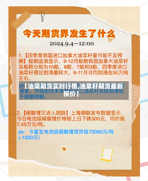 【油菜期货实时行情,油菜籽期货最新报价】-第1张图片