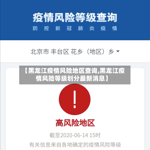 【黑龙江疫情风险地区查询,黑龙江疫情风险等级划分最新消息】-第1张图片