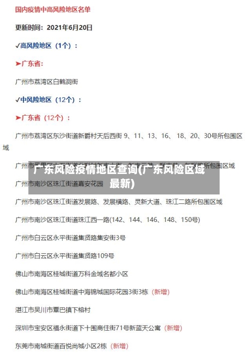 广东风险疫情地区查询(广东风险区域最新)-第1张图片