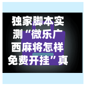 独家脚本实测“微乐广西麻将怎样免费开挂	”真实开挂技巧分享-第1张图片