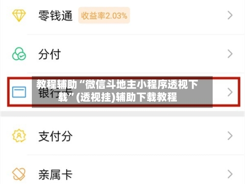 教程辅助“微信斗地主小程序透视下载”(透视挂)辅助下载教程-第1张图片