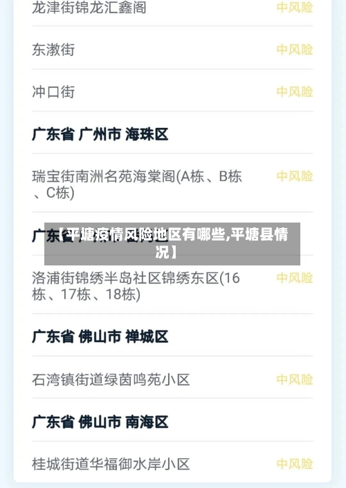 【平塘疫情风险地区有哪些,平塘县情况】-第1张图片