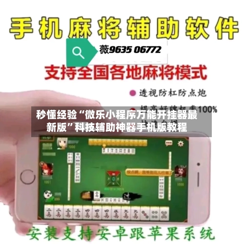 秒懂经验“微乐小程序万能开挂器最新版”科技辅助神器手机版教程-第1张图片