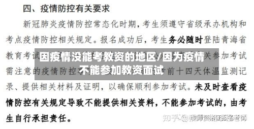 因疫情没能考教资的地区/因为疫情不能参加教资面试-第1张图片