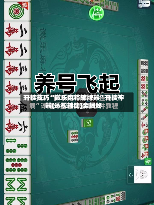 开挂技巧“微乐麻将辅牌器”开挂神器{透视辅助}全揭秘-第1张图片