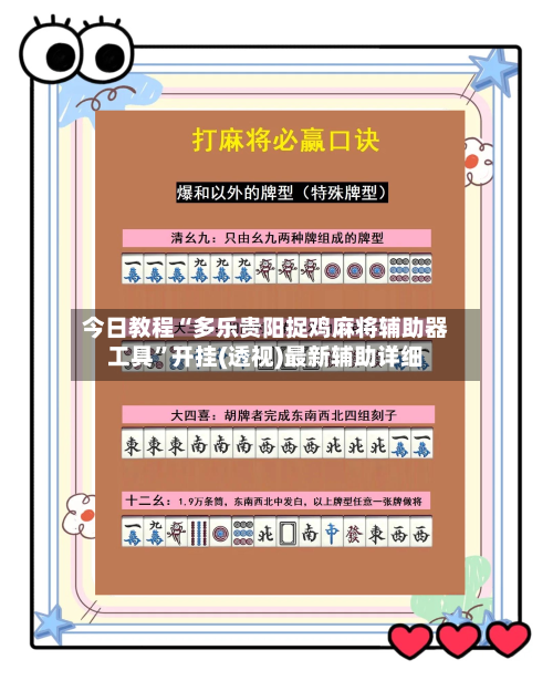 今日教程“多乐贵阳捉鸡麻将辅助器工具”开挂(透视)最新辅助详细-第1张图片