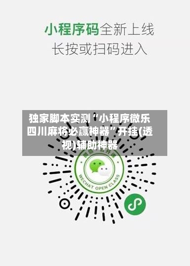 独家脚本实测“小程序微乐四川麻将必赢神器”开挂(透视)辅助神器-第1张图片