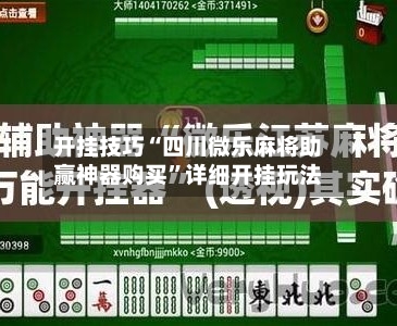 开挂技巧“四川微乐麻将助赢神器购买”详细开挂玩法-第1张图片
