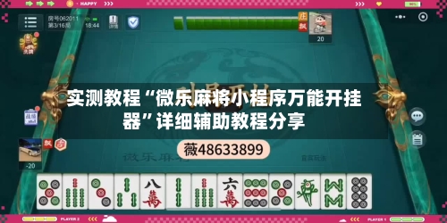 实测教程“微乐麻将小程序万能开挂器	”详细辅助教程分享-第1张图片