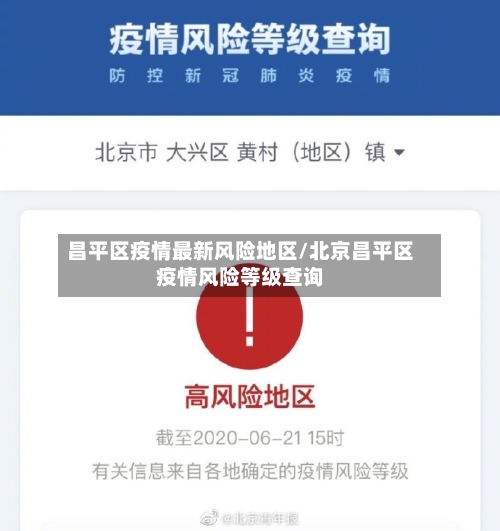 昌平区疫情最新风险地区/北京昌平区疫情风险等级查询-第1张图片